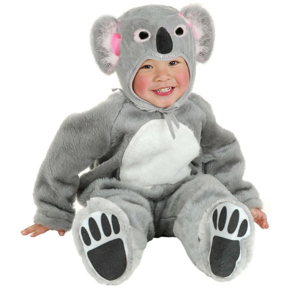 Charades Lil' Koala Bear Grey Plush Costume Youth Child Toddler 2-4T